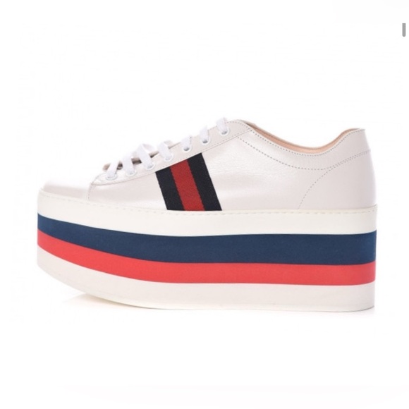 GUCCI Quentin Peggy Platform Sneakers 6.5/ 36.5 - Picture 2 of 14
